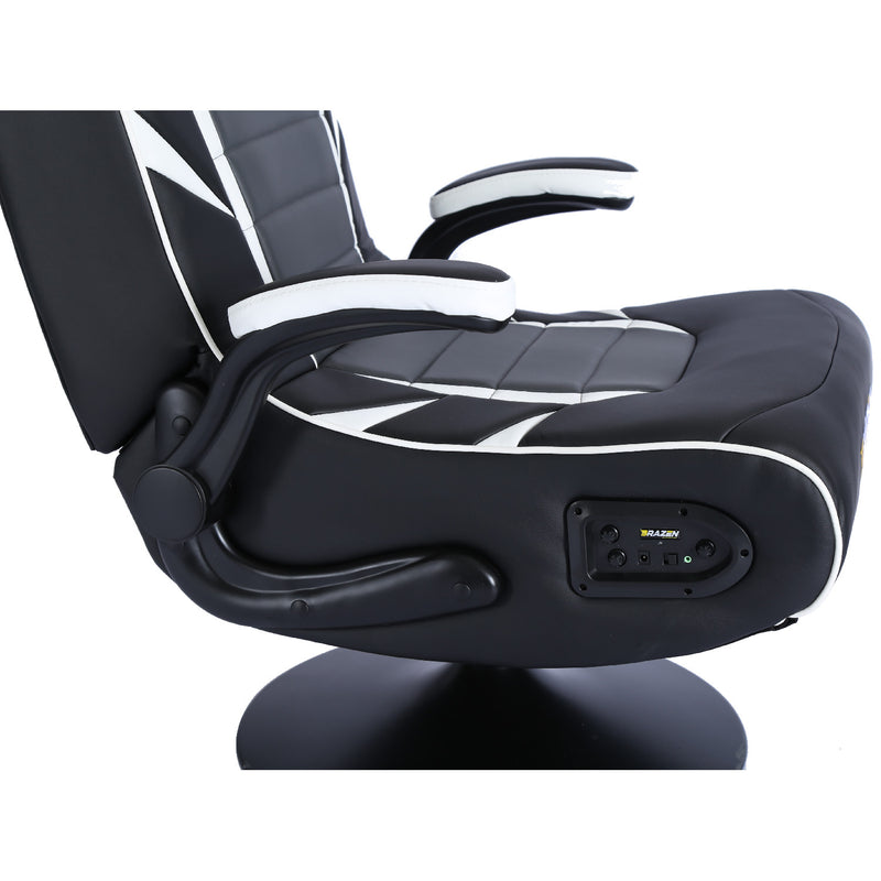 Pre-Loved BraZen Panther Elite 2.1 Bluetooth Surround Sound Gaming Chair - White