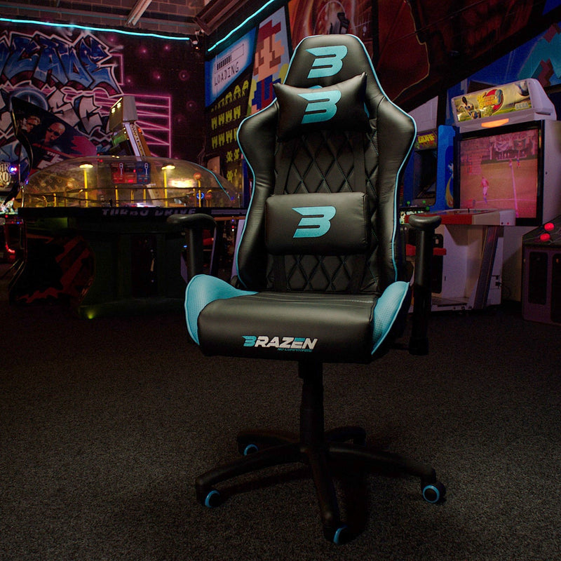Pre-Loved BraZen Phantom Elite PC Gaming Chair - Blue