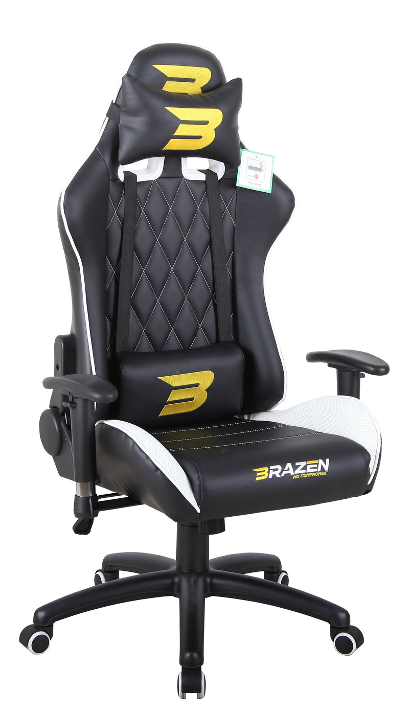 Pre-Loved BraZen Phantom Elite PC Gaming Chair - White