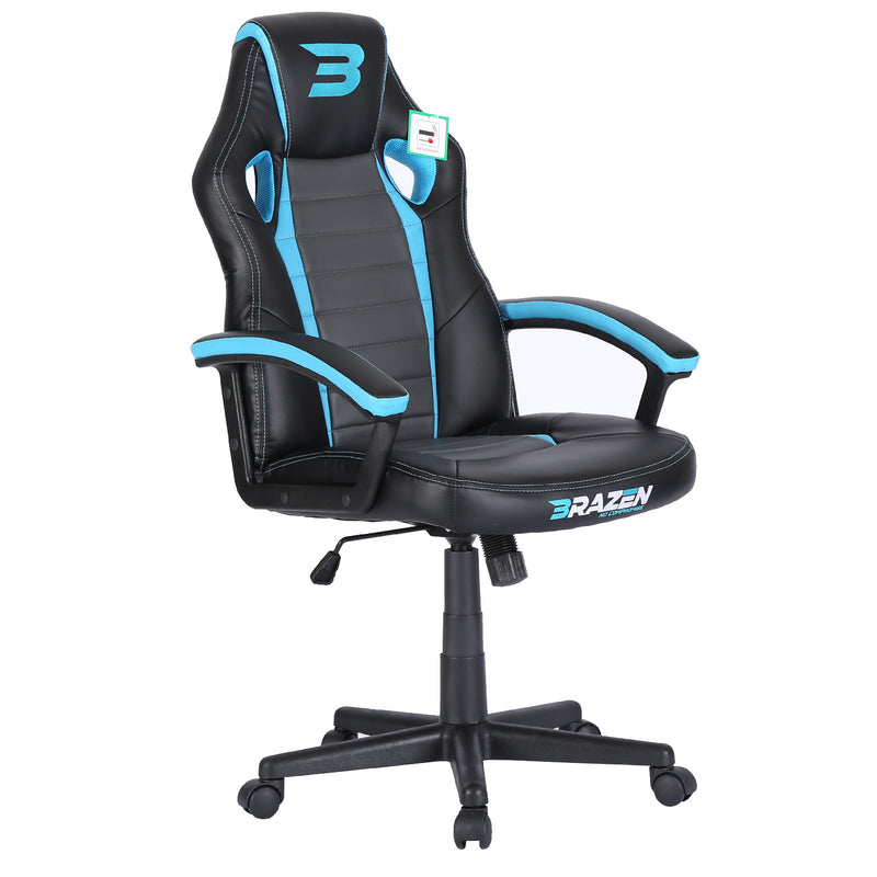 Pre-Loved BraZen Salute PC Gaming Chair PC Gaming Chair - Blue