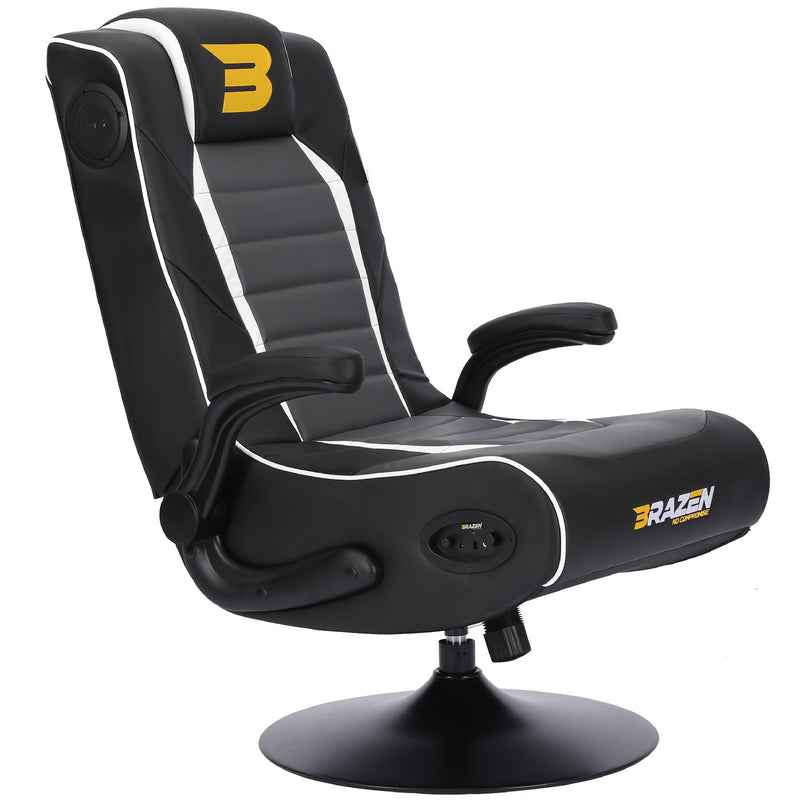 Pre-Loved BraZen Serpent 2.1 Bluetooth Surround Sound Gaming Chair - White