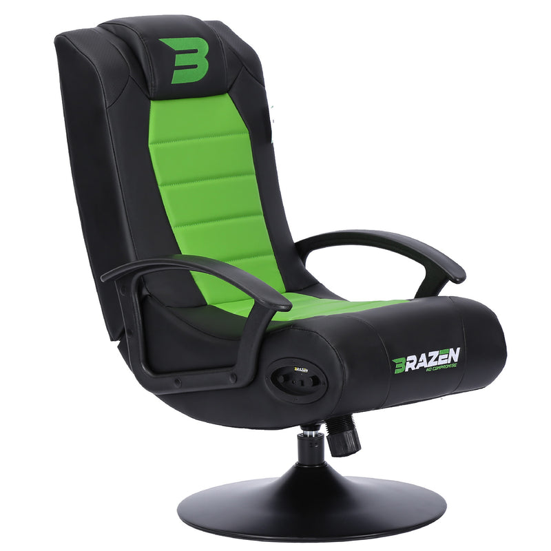 Pre-Loved BraZen Stag 2.1 Bluetooth Surround Sound Gaming Chair - Green