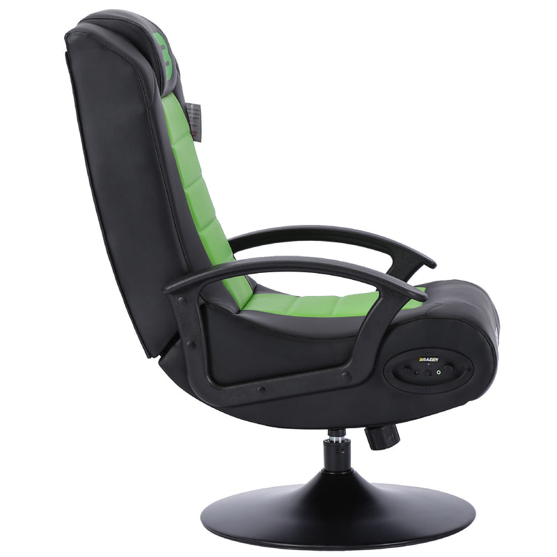 Pre Loved BraZen Stag 2.1 Bluetooth Surround Sound Gaming Chair Gree