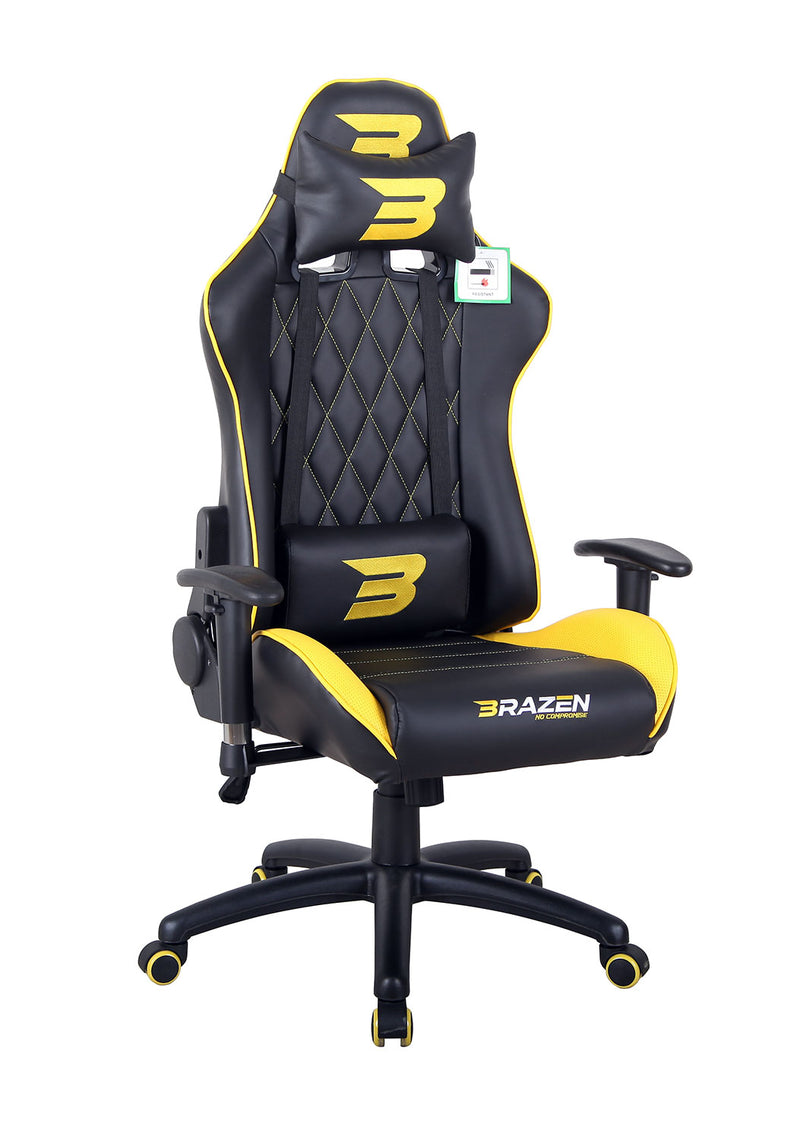 Pre-Loved BraZen Phantom Elite PC Gaming Chair - Yellow