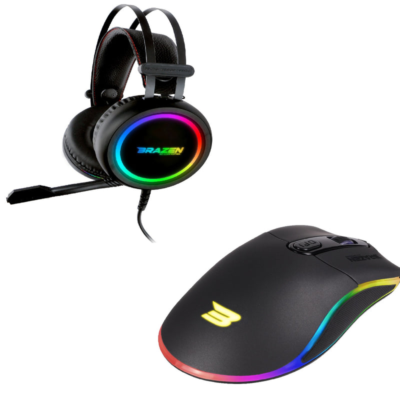 BraZen Esports PRO RGB Gaming Headset and Mouse Combo