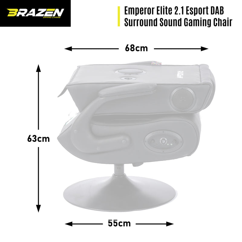 BraZen Emperor XX 2.1 Elite Esports DAB Surround Sound Gaming Chair