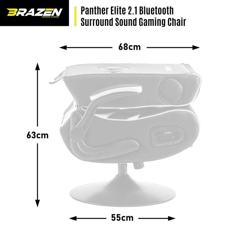 Pre-Loved BraZen Panther Elite 2.1 Bluetooth Surround Sound Gaming Chair